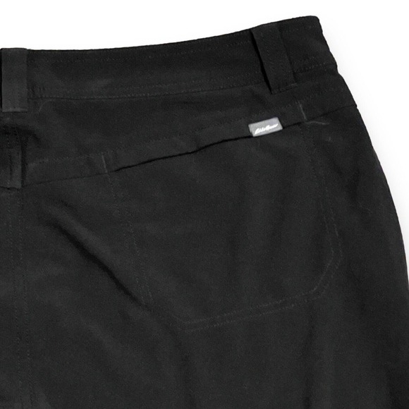 Eddie Bauer Solid Black Short Skorts Shorts Womens Size 14 Stretch Pockets - Picture 7 of 9